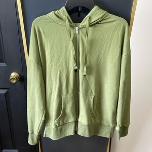 Olive Green Full Zip Hoodie